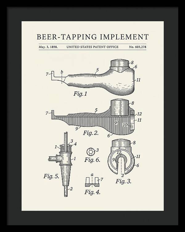 Beer Tapping Implement Minimalist Patent Us603278a