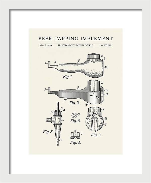 Beer Tapping Implement Minimalist Patent Us603278a