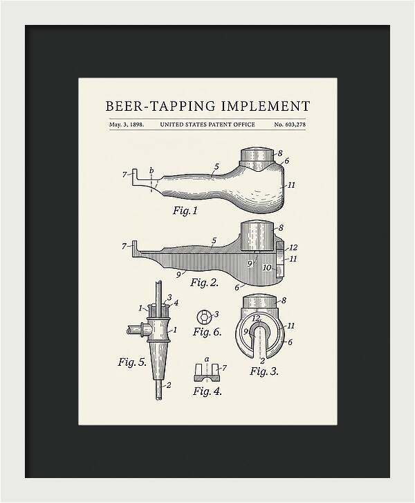 Beer Tapping Implement Minimalist Patent Us603278a