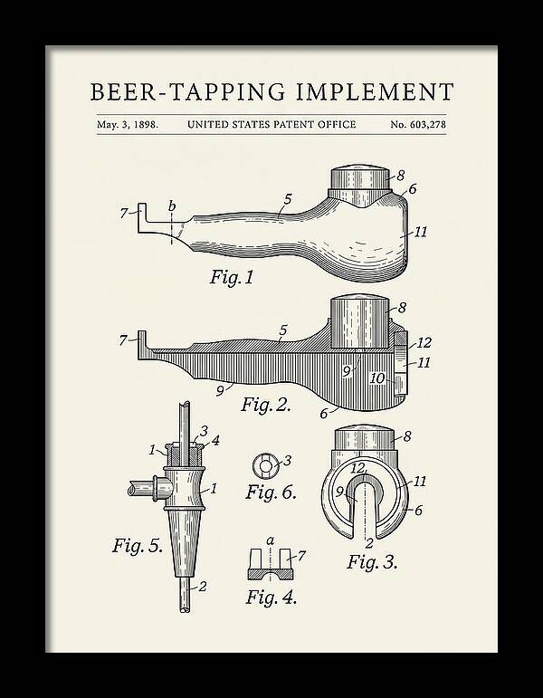 Beer Tapping Implement Minimalist Patent Us603278a