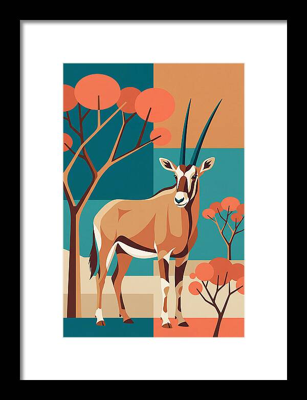 Beisa Oryx In Abstract Landscape