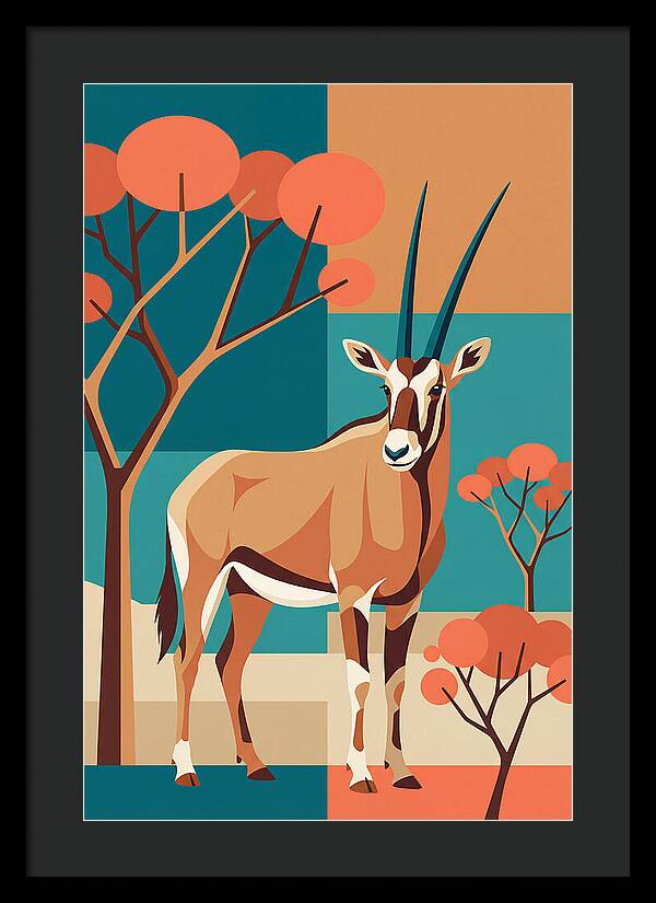 Beisa Oryx In Abstract Landscape