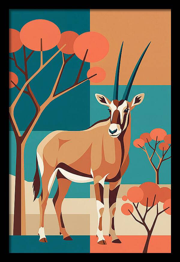 Beisa Oryx In Abstract Landscape