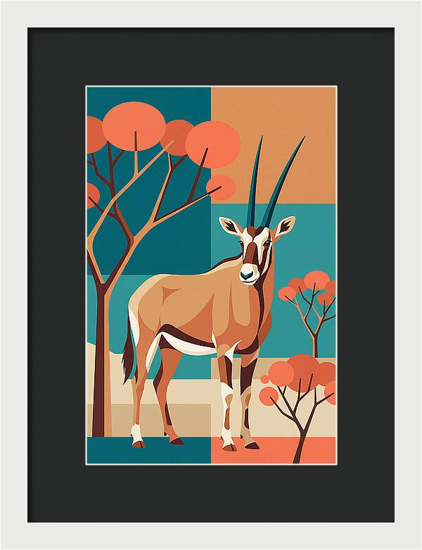 Beisa Oryx In Abstract Landscape