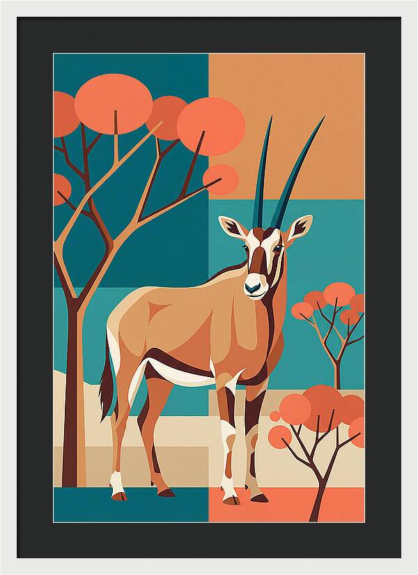Beisa Oryx In Abstract Landscape