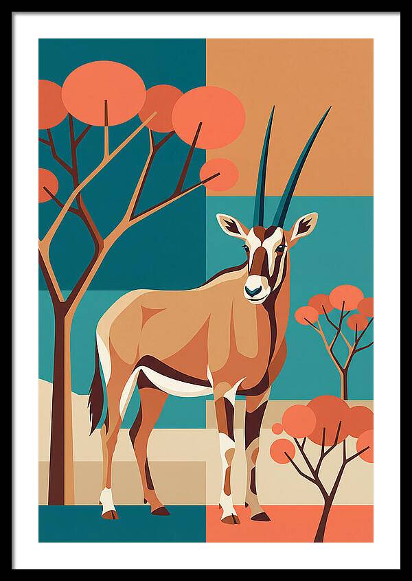 Beisa Oryx In Abstract Landscape