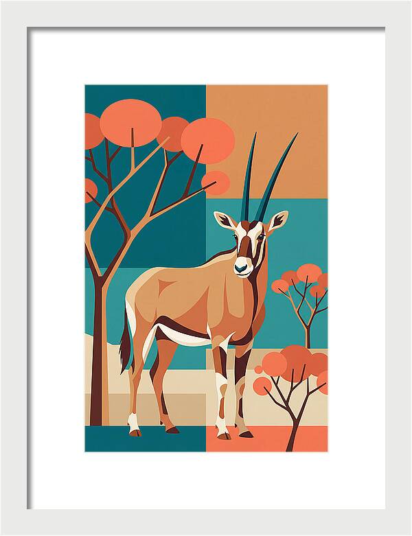 Beisa Oryx In Abstract Landscape