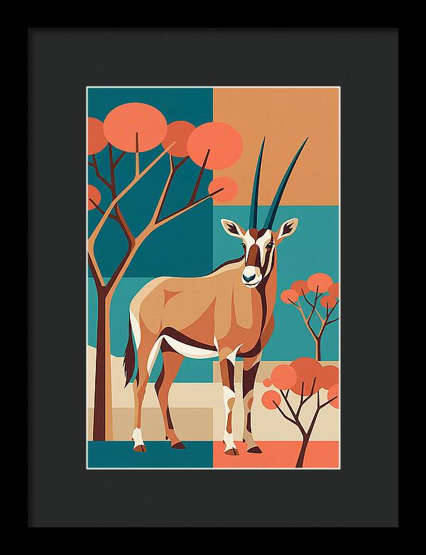 Beisa Oryx In Abstract Landscape