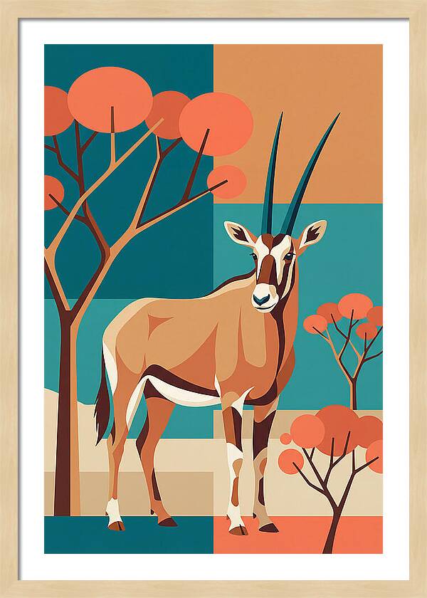 Beisa Oryx In Abstract Landscape