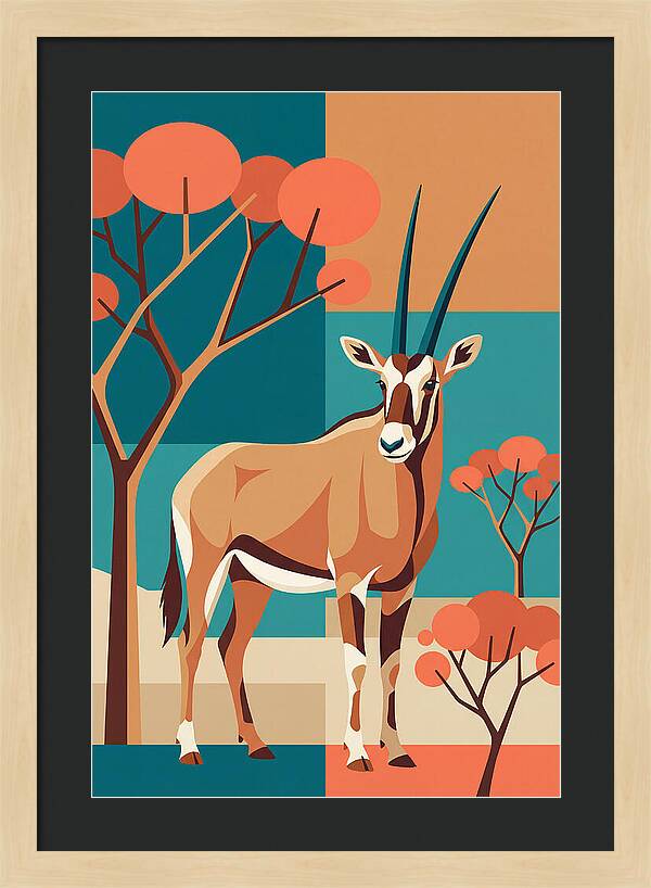 Beisa Oryx In Abstract Landscape