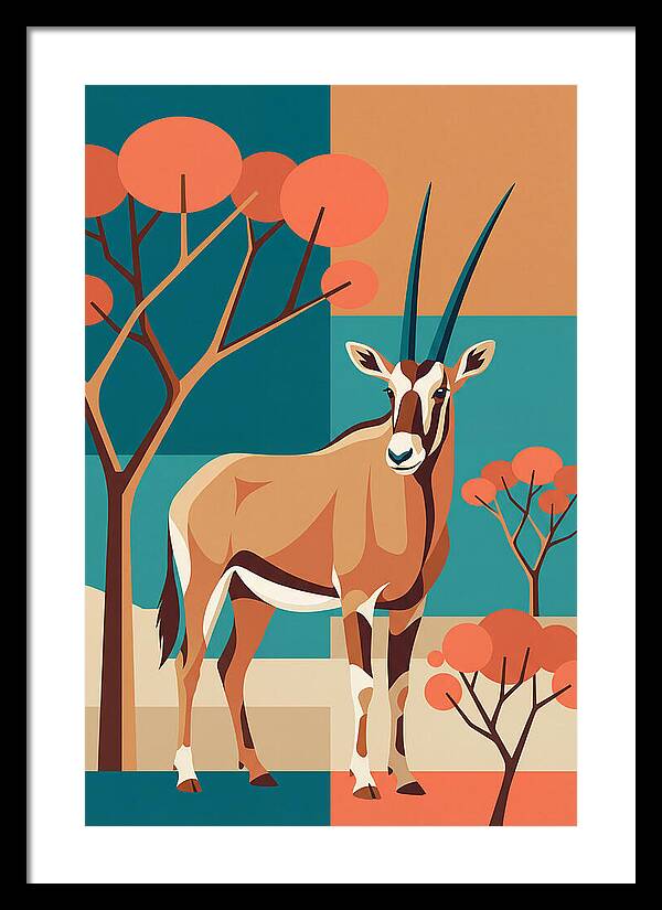 Beisa Oryx In Abstract Landscape