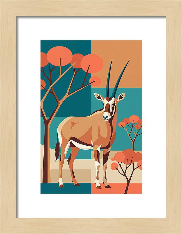 Beisa Oryx In Abstract Landscape