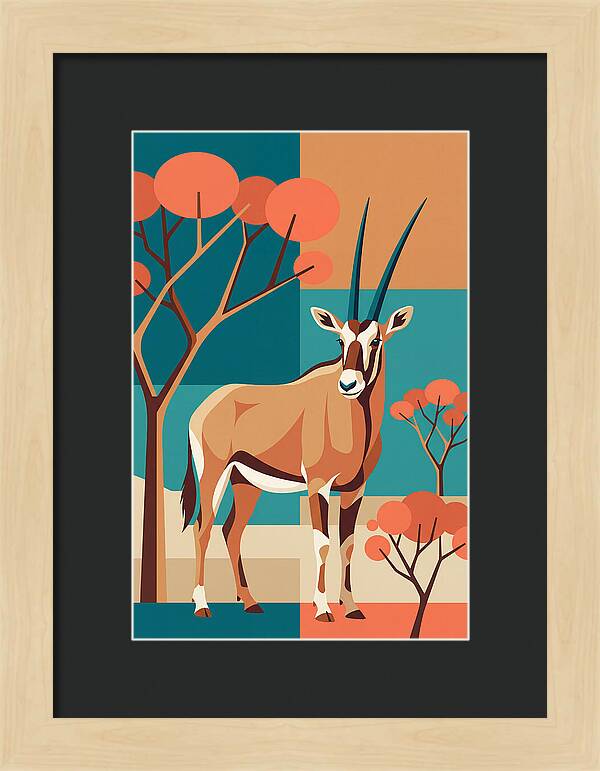 Beisa Oryx In Abstract Landscape