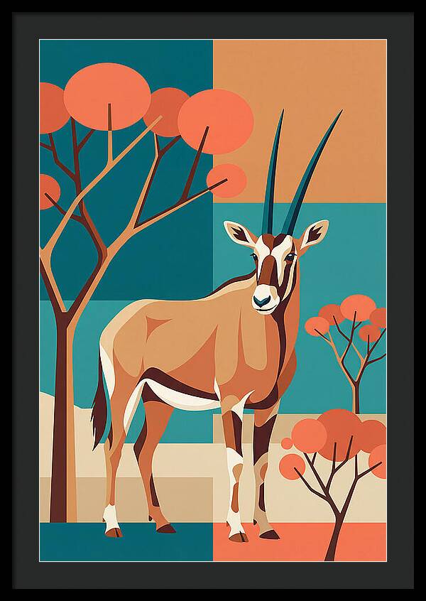 Beisa Oryx In Abstract Landscape