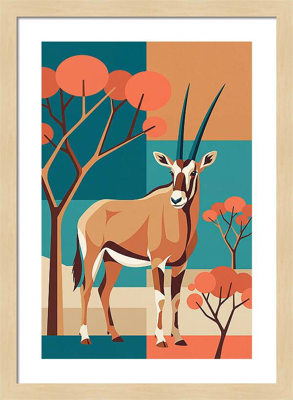 Beisa Oryx In Abstract Landscape
