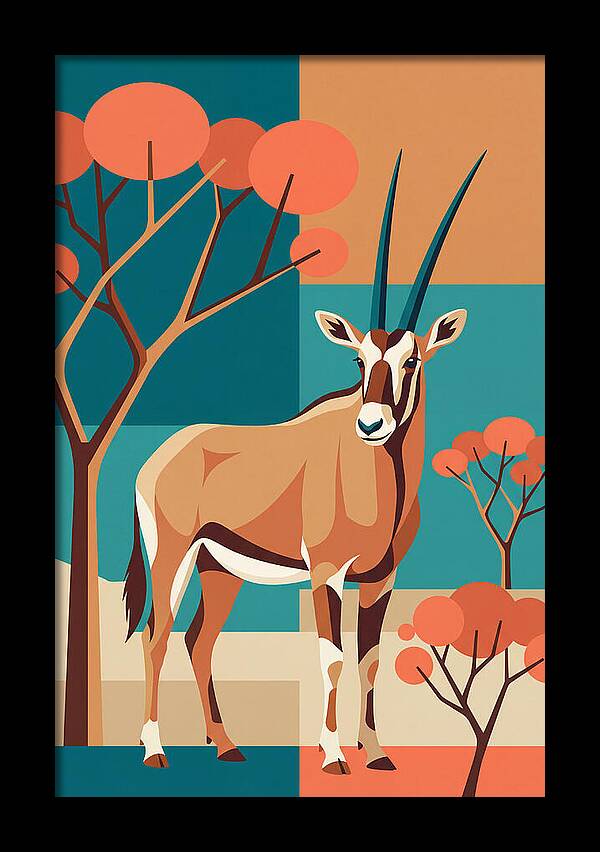 Beisa Oryx In Abstract Landscape