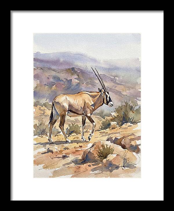 Beisa Oryx In Natural Habitat