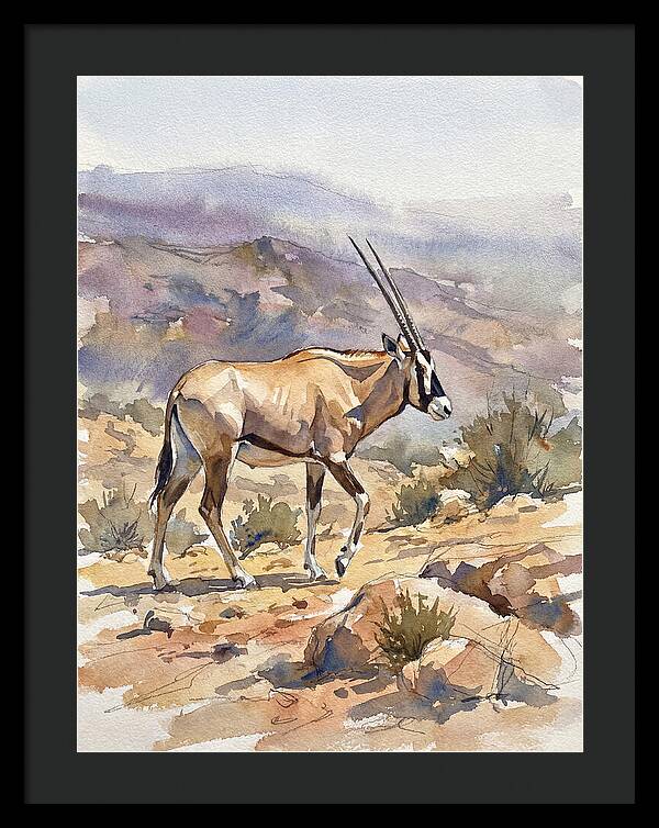 Beisa Oryx In Natural Habitat