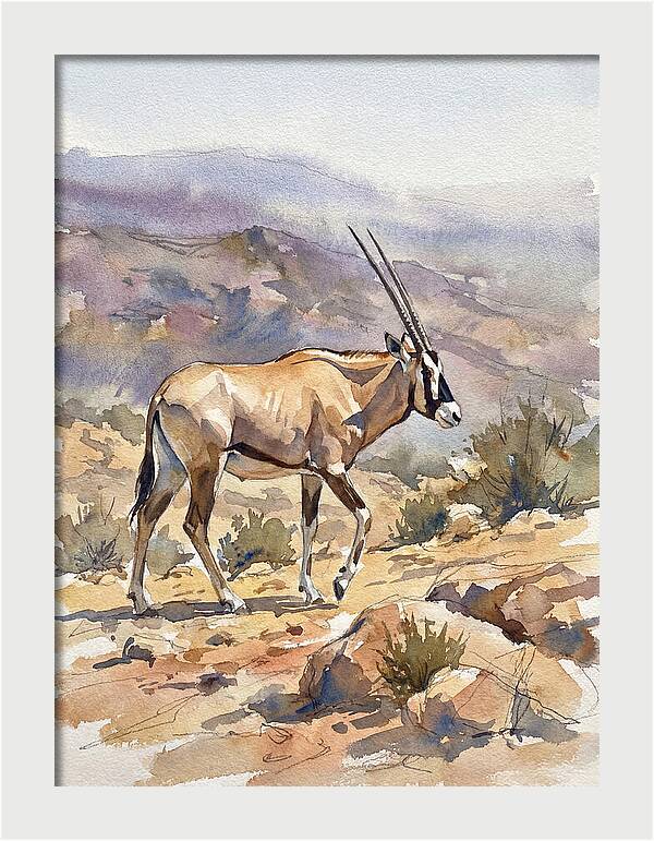 Beisa Oryx In Natural Habitat
