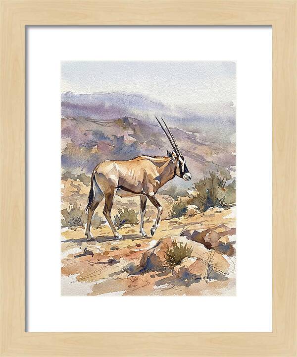 Beisa Oryx In Natural Habitat