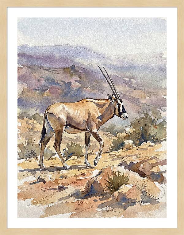 Beisa Oryx In Natural Habitat