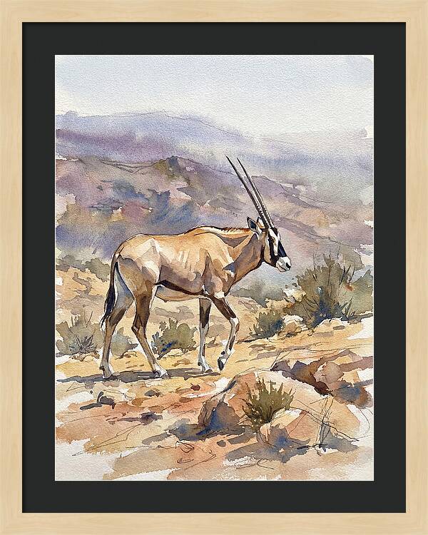 Beisa Oryx In Natural Habitat