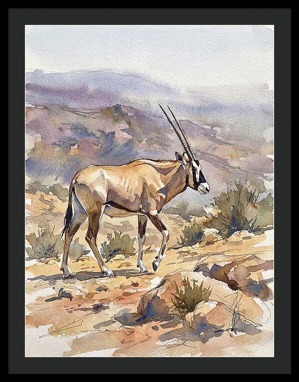 Beisa Oryx In Natural Habitat