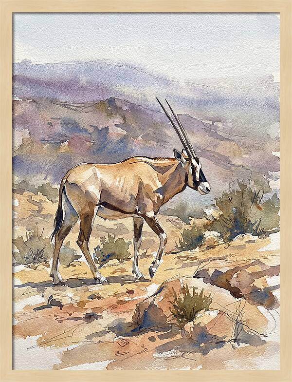 Beisa Oryx In Natural Habitat