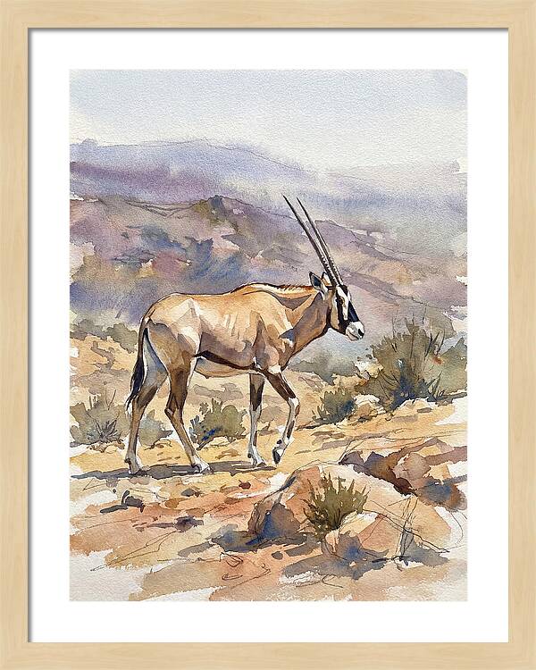 Beisa Oryx In Natural Habitat