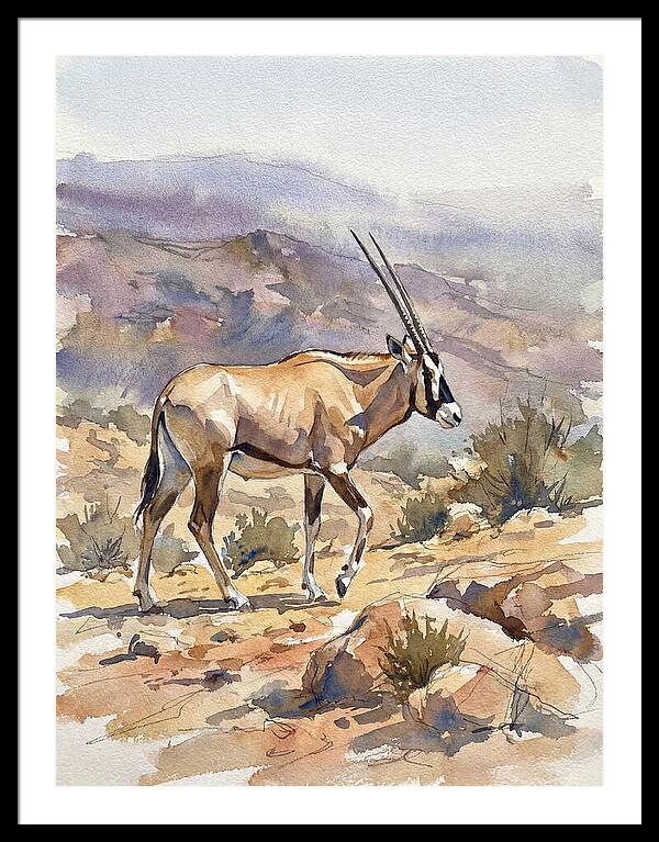 Beisa Oryx In Natural Habitat