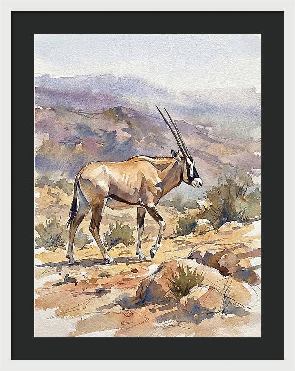 Beisa Oryx In Natural Habitat