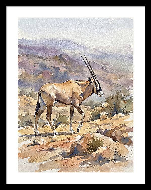 Beisa Oryx In Natural Habitat