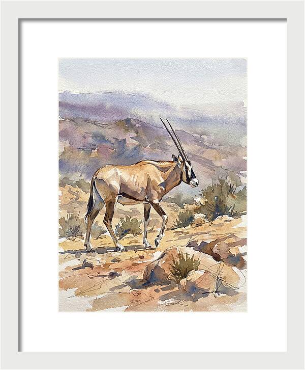 Beisa Oryx In Natural Habitat