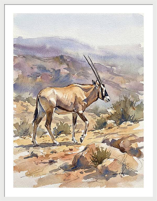 Beisa Oryx In Natural Habitat