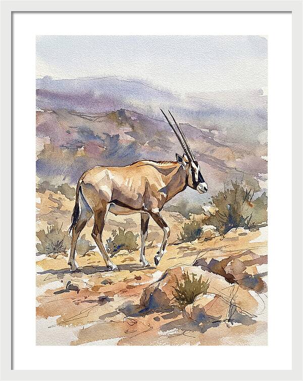 Beisa Oryx In Natural Habitat