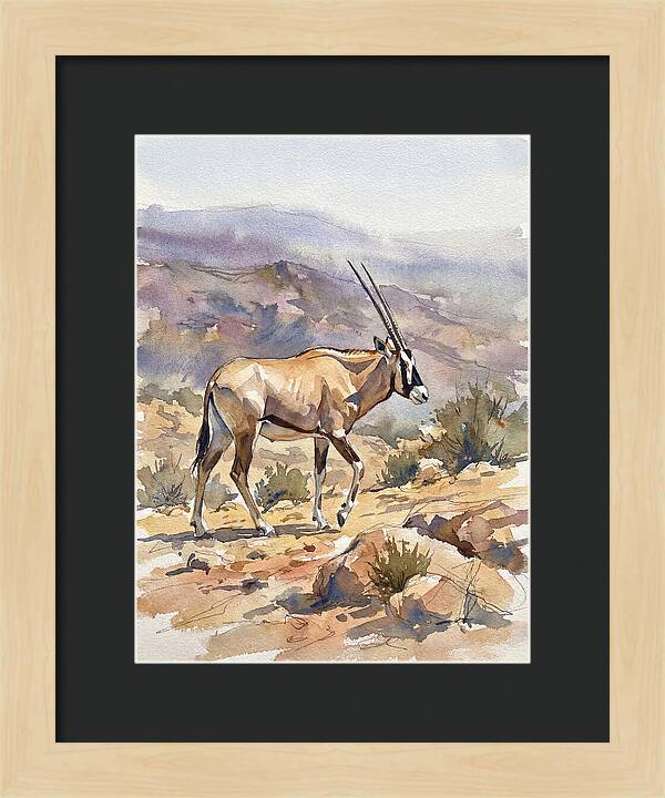 Beisa Oryx In Natural Habitat