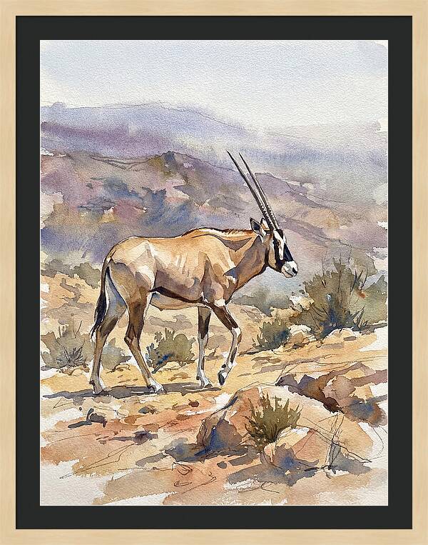 Beisa Oryx In Natural Habitat