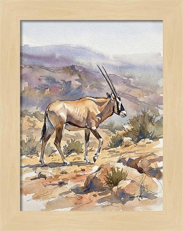 Beisa Oryx In Natural Habitat