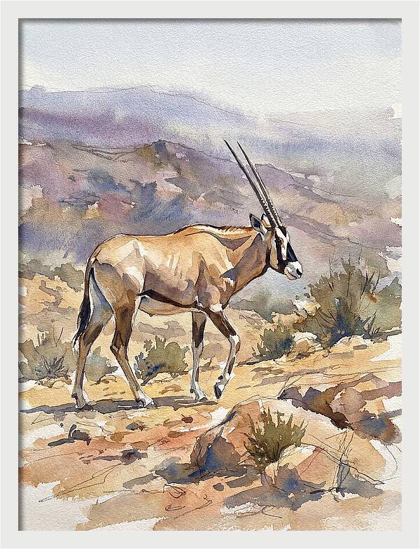 Beisa Oryx In Natural Habitat