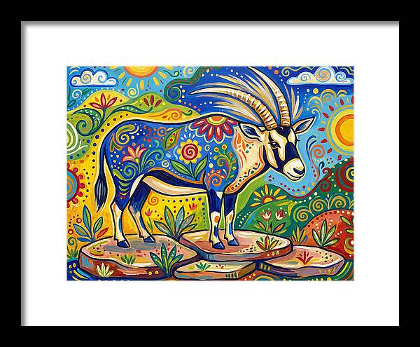 Beisa Oryx In Vibrant Landscape