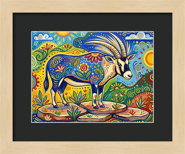 Beisa Oryx In Vibrant Landscape