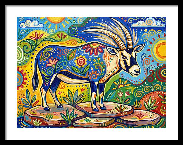 Beisa Oryx In Vibrant Landscape