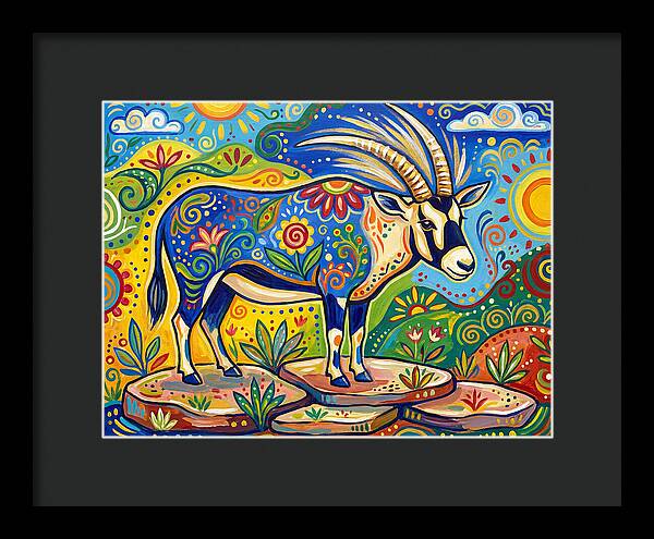 Beisa Oryx In Vibrant Landscape