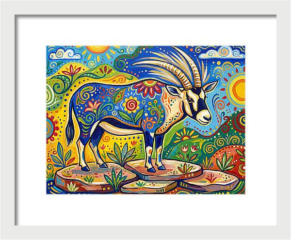 Beisa Oryx In Vibrant Landscape