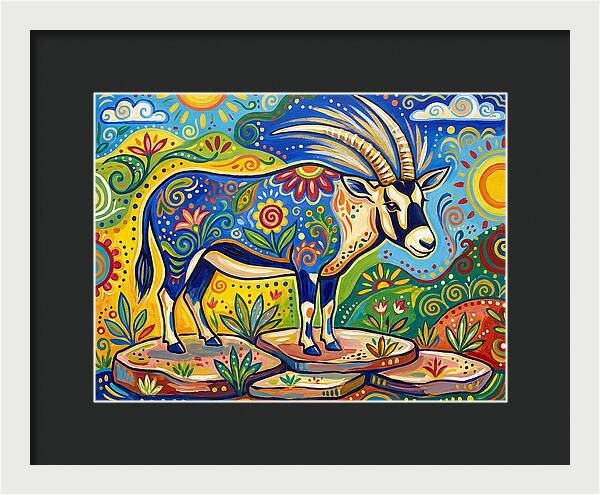 Beisa Oryx In Vibrant Landscape
