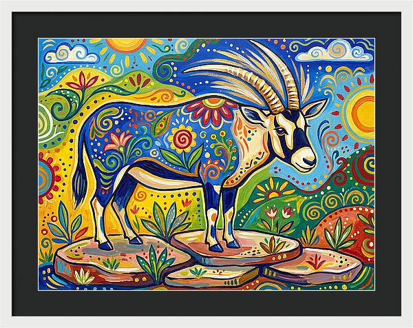 Beisa Oryx In Vibrant Landscape