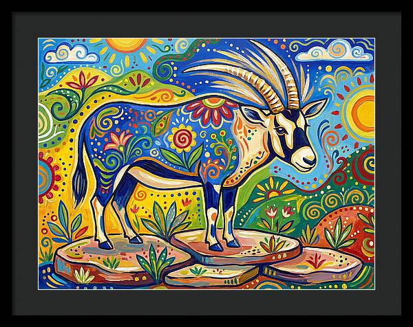 Beisa Oryx In Vibrant Landscape