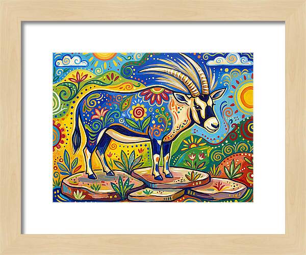 Beisa Oryx In Vibrant Landscape