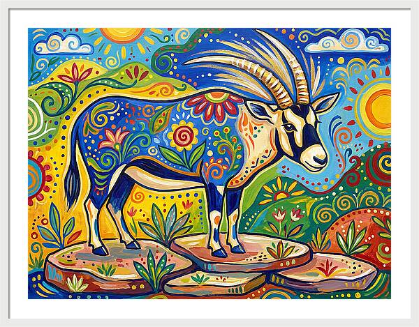 Beisa Oryx In Vibrant Landscape