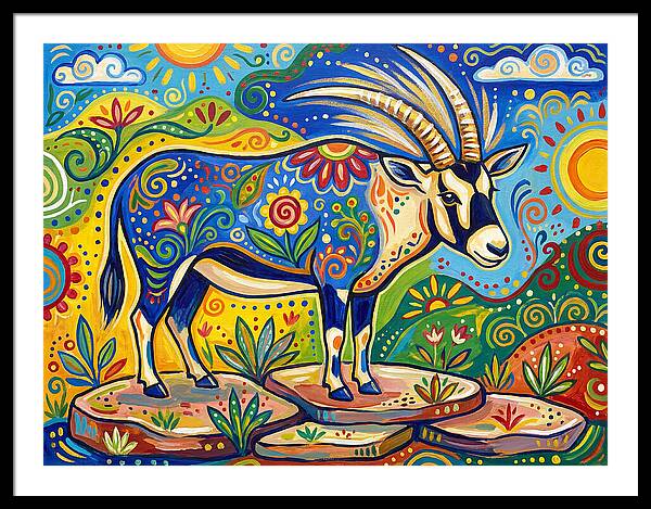 Beisa Oryx In Vibrant Landscape